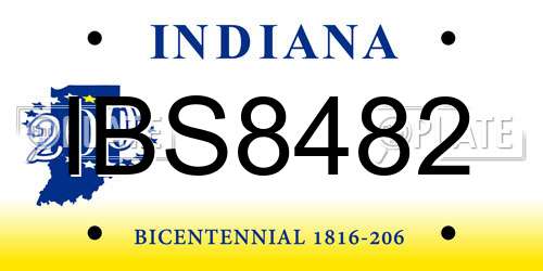 IBS8482 Indiana License Plate