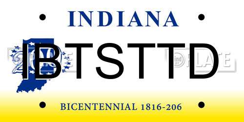 IBTSTTD Indiana License Plate