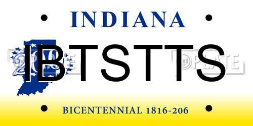 IBTSTTS Indiana License Plate