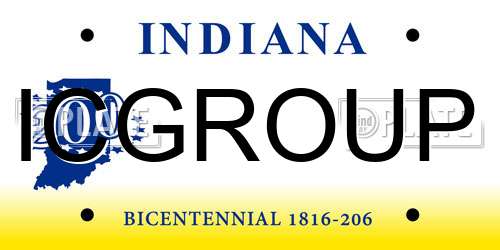ICGROUP Indiana License Plate