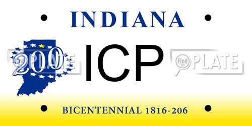 ICP Indiana License Plate