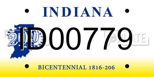 ID00779 Indiana License Plate