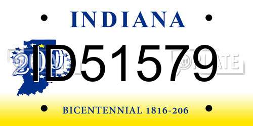 ID51579 Indiana License Plate