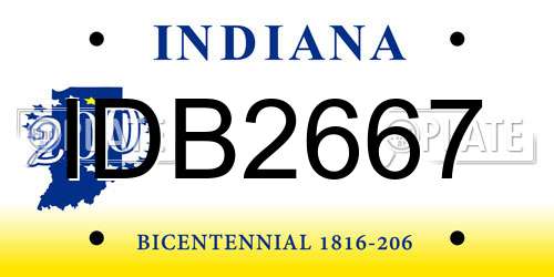 IDB2667 Indiana License Plate