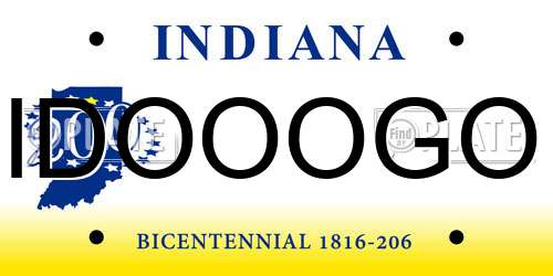 IDOOOGO Indiana License Plate