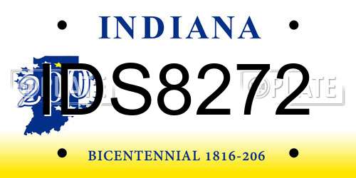 IDS8272 Indiana License Plate