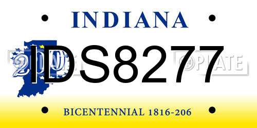 IDS8277 Indiana License Plate
