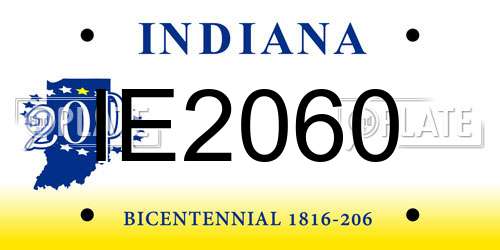 IE2060 Indiana License Plate