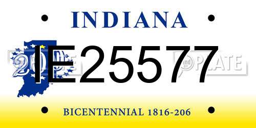 IE25577 Indiana License Plate