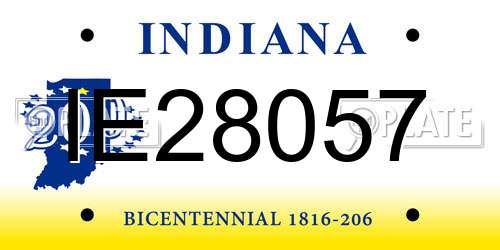 IE28057 Indiana License Plate
