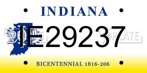 IE29237 Indiana License Plate