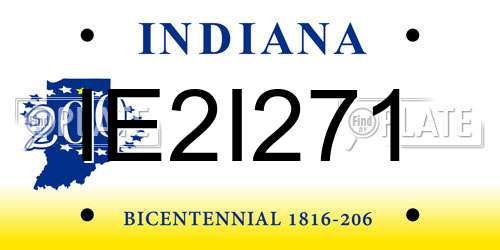 IE2I271 Indiana License Plate