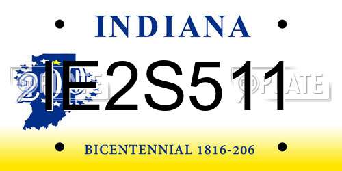 IE2S511 Indiana License Plate