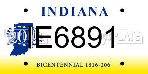 IE6891 Indiana License Plate