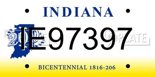 IE97397 Indiana License Plate