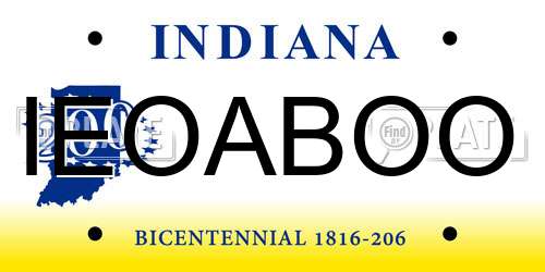 IEOABOO Indiana License Plate