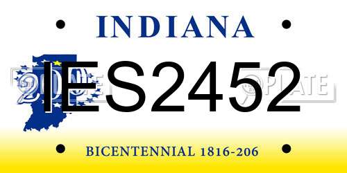 IES2452 Indiana License Plate