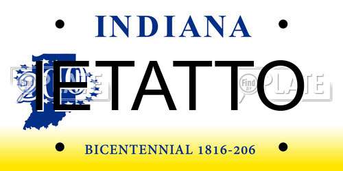 IETATTO Indiana License Plate