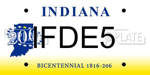 IFDE5 Indiana License Plate