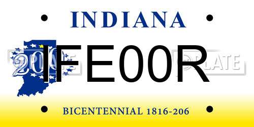 IFE00R Indiana License Plate