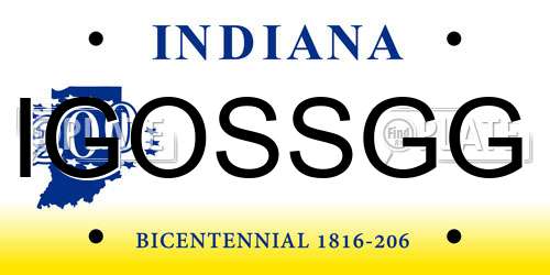 IGOSSGG Indiana License Plate