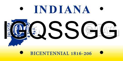 IGQSSGG Indiana License Plate