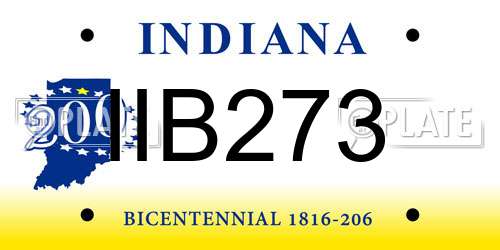 IIB273 Indiana License Plate
