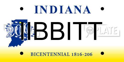 IIBBITT Indiana License Plate