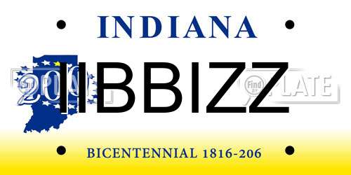 IIBBIZZ Indiana License Plate