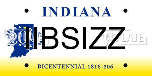 IIBSIZZ Indiana License Plate