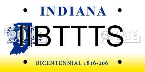 IIBTTTS Indiana License Plate