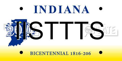 IISTTTS Indiana License Plate