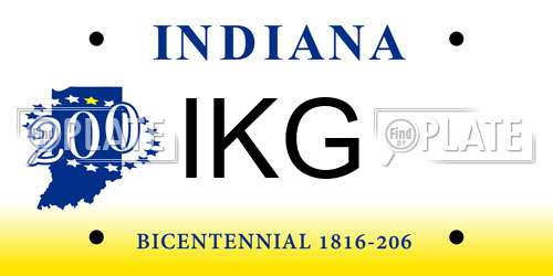 IKG Indiana License Plate