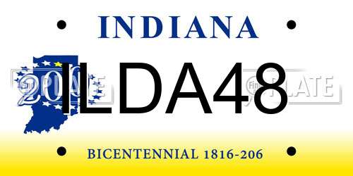 ILDA48 Indiana License Plate