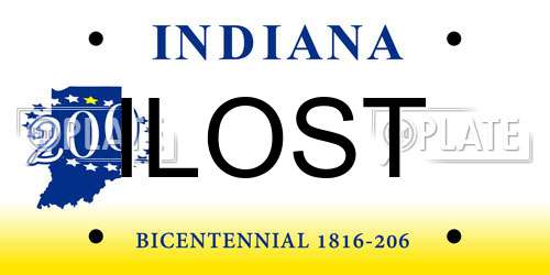 ILOST Indiana License Plate