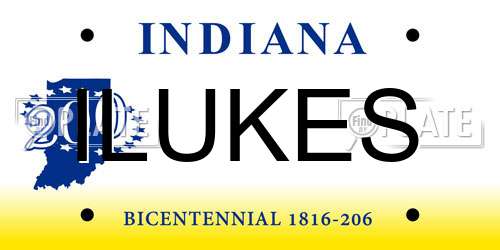 ILUKES Indiana License Plate