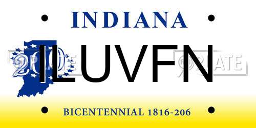 ILUVFN Indiana License Plate