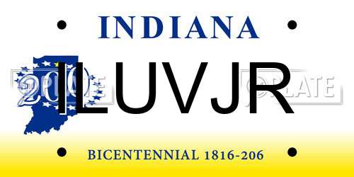 ILUVJR Indiana License Plate