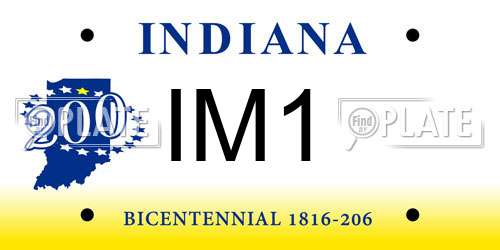 IM1 Indiana License Plate