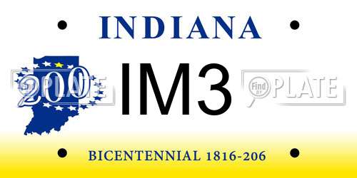 IM3 Indiana License Plate