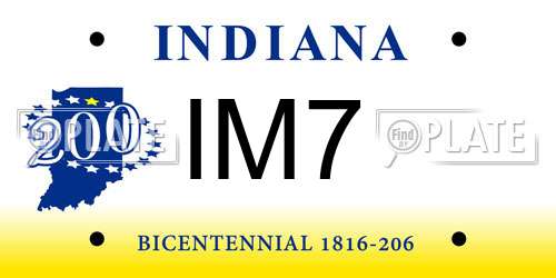 IM7 Indiana License Plate