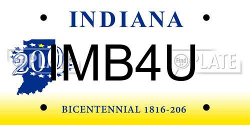 IMB4U Indiana License Plate