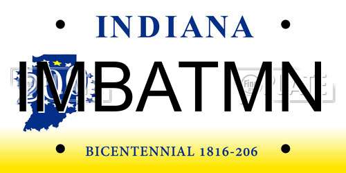 IMBATMN Indiana License Plate