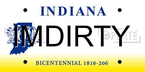 IMDIRTY Indiana License Plate