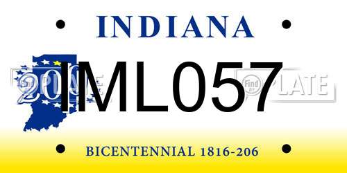 IML057 Indiana License Plate