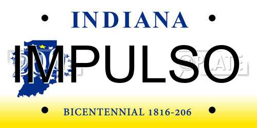 IMPULSO Indiana License Plate