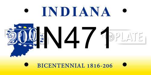 IN471 Indiana License Plate