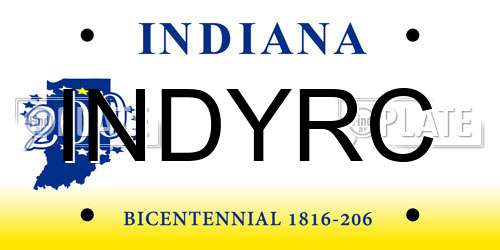 INDYRC Indiana License Plate