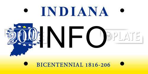 INFO Indiana License Plate
