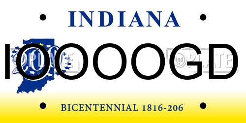 IOOOOGD Indiana License Plate